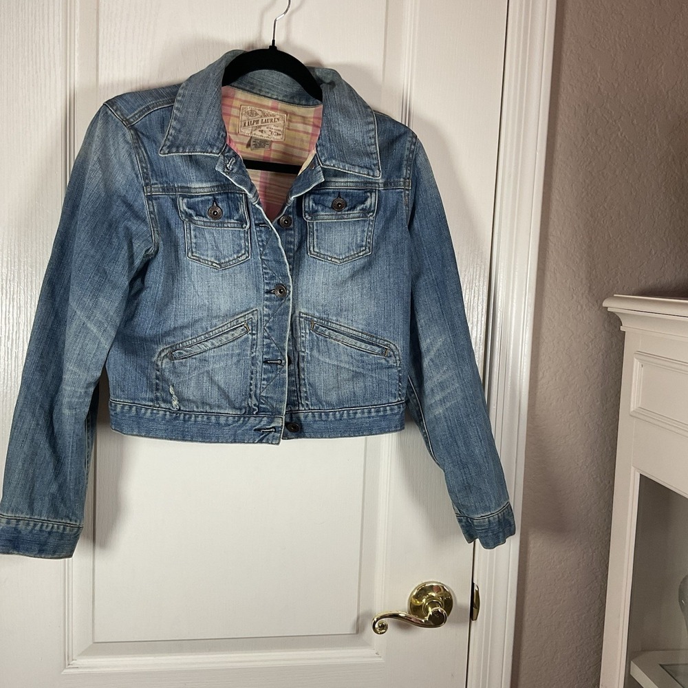 Ralph Lauren No. 67 Denim Jean Jacket Size Large *Fits Small* EUC
